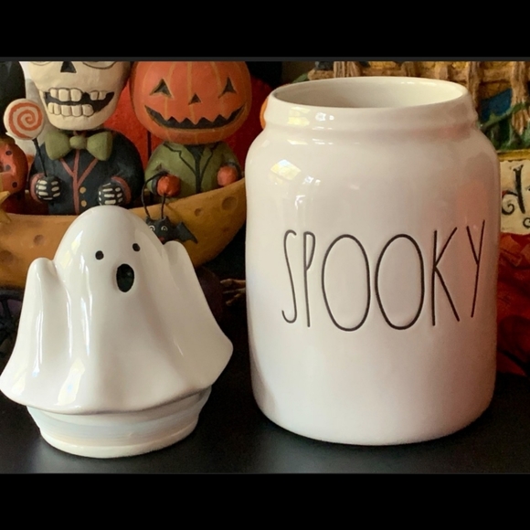 Rae Dunn Holiday Rae Dunn Halloween Spooky Ghost Lidded Canister
